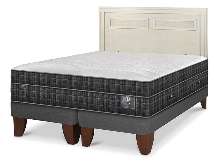 JUEGO DE DORMITORIO CIC CAMA EUROPEA LUX BD 2 PLAZAS + RESPALDO MILAN ALPINO - 2