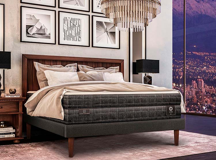 JUEGO DE DORMITORIO CIC CAMA EUROPEA LUX BD 2 PLAZAS + RESPALDO MILAN ALPINO - 10