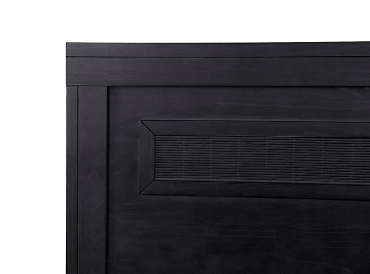 JUEGO DE DORMITORIO CIC CAMA EUROPEA LUX BD 2 PLAZAS + RESPALDO MILAN NEGRO - 4