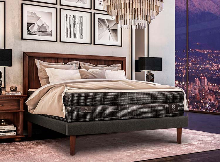 JUEGO DE DORMITORIO CIC CAMA EUROPEA LUX KING + RESPALDO MILAN ALPINO - 10