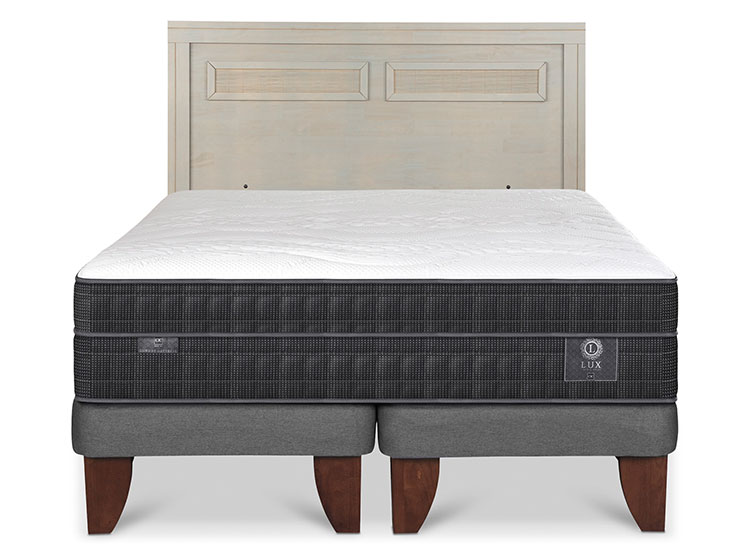 JUEGO DE DORMITORIO CIC CAMA EUROPEA LUX KING + RESPALDO MILAN ALPINO - 1