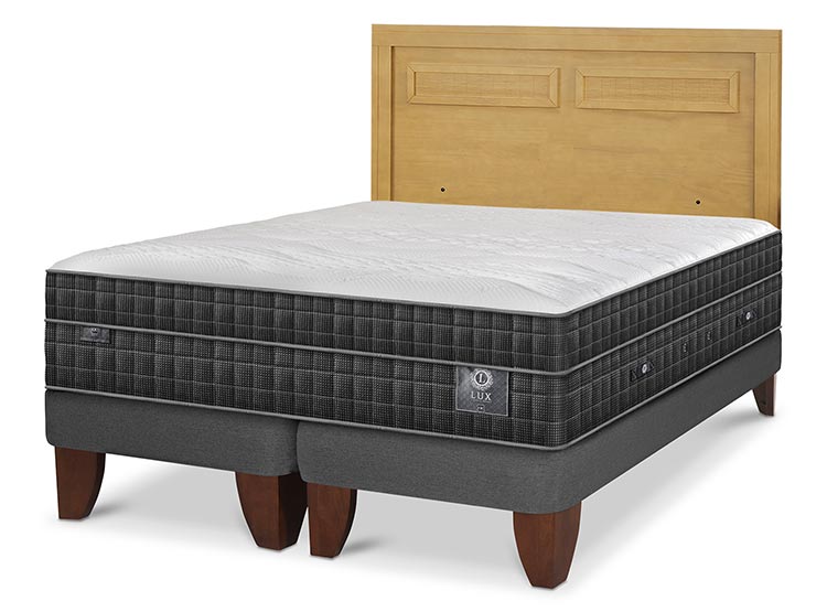 JUEGO DE DORMITORIO CIC CAMA EUROPEA LUX KING + RESPALDO MILAN MOSTAZA - 2