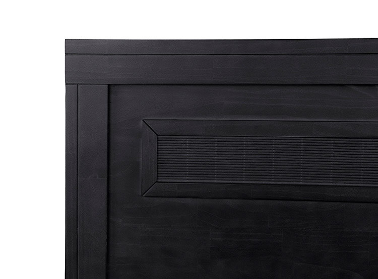 JUEGO DE DORMITORIO CIC CAMA EUROPEA ORTOPEDIC BD 2 PLAZAS + RESPALDO MILAN NEGRO - 4