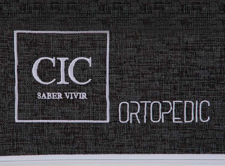 JUEGO DE DORMITORIO CIC CAMA EUROPEA ORTOPEDIC BD 2 PLAZAS + RESPALDO MILAN NEGRO - 6