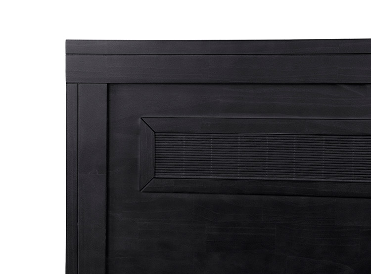 JUEGO DE DORMITORIO CIC CAMA EUROPEA ORTOPEDIC BN 2 PLAZAS + RESPALDO MILAN NEGRO - 4