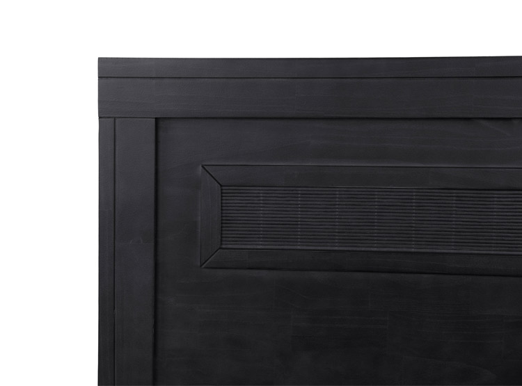 JUEGO DE DORMITORIO CIC CAMA EUROPEA PREMIUM BD 2 PLAZAS + RESPALDO MILAN NEGRO - 4