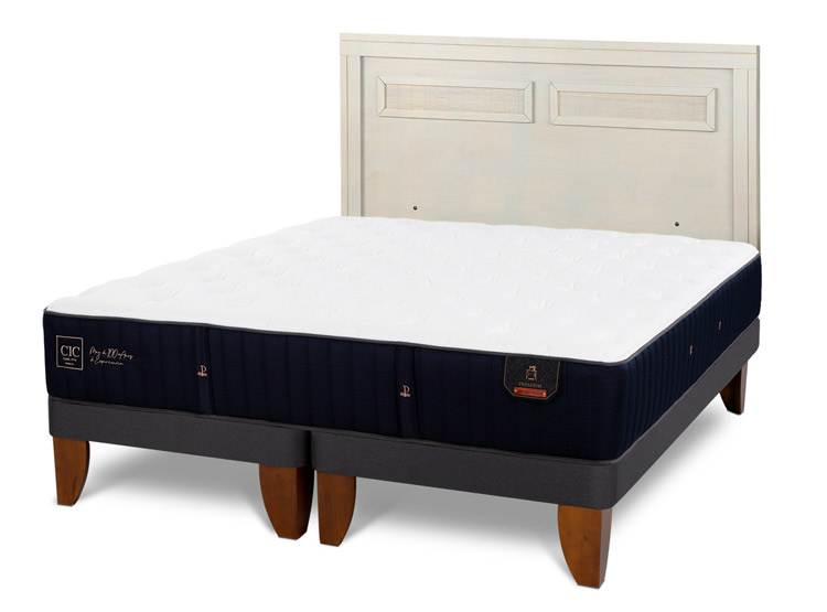 JUEGO DE DORMITORIO CIC CAMA EUROPEA PREMIUM KING + RESPALDO MILAN ALPINO - 2