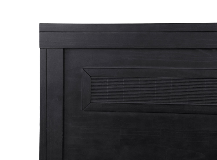 JUEGO DE DORMITORIO CIC CAMA EUROPEA PREMIUM KING + RESPALDO MILAN NEGRO - 4