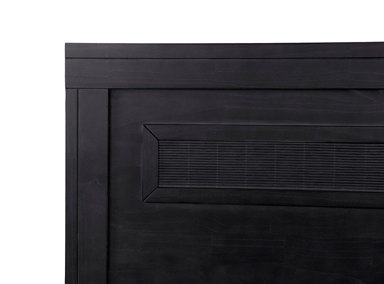 JUEGO DE DORMITORIO CIC CAMA EUROPEA SUPER PREMIUM BD 2 PLAZAS + RESPALDO MILAN NEGRO - 4