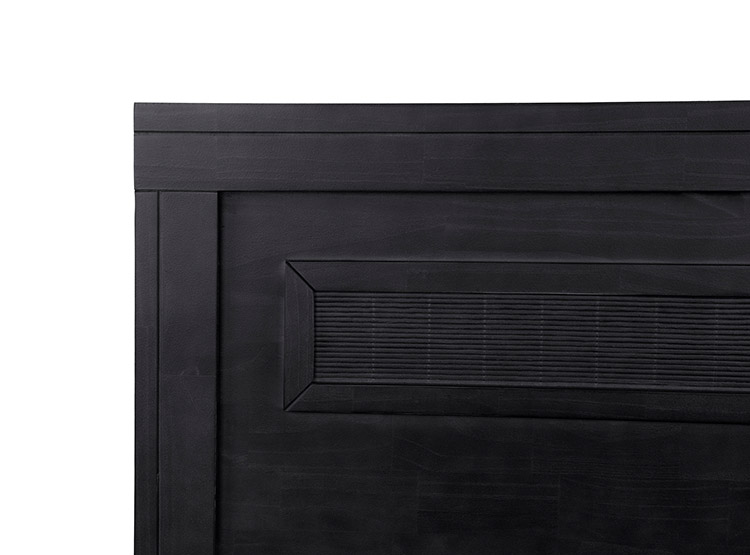 JUEGO DE DORMITORIO CIC CAMA EUROPEA SUPER PREMIUM KING + RESPALDO MILAN NEGRO - 4