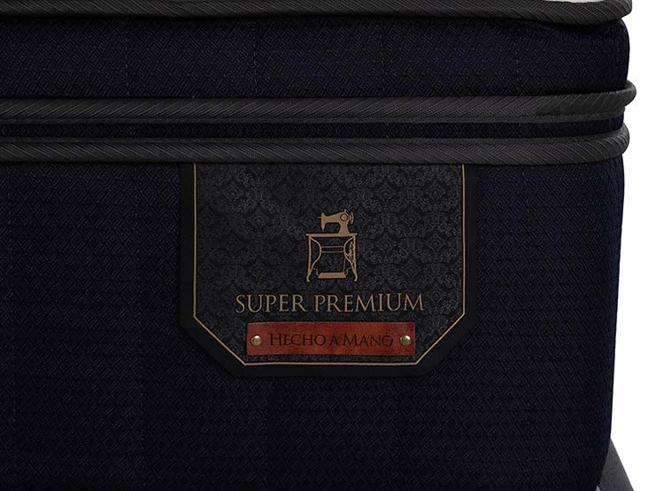 JUEGO DE DORMITORIO CIC CAMA EUROPEA SUPER PREMIUM KING + RESPALDO MILAN NEGRO - 6