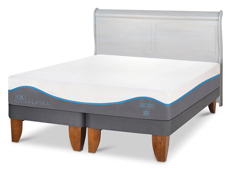 JUEGO DE DORMITORIO CIC CAMA EUROPEA ALASKA BD 2 PLAZAS + RESPALDO MIRO ALPINO - 2