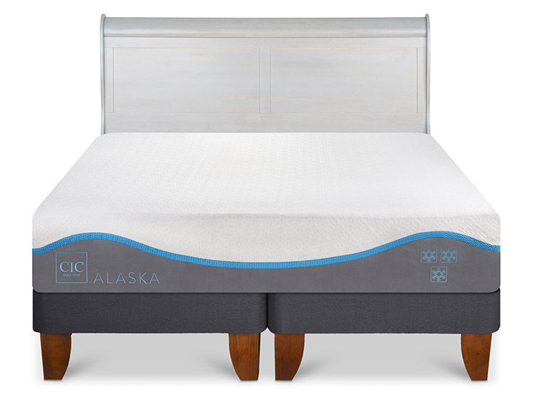 JUEGO DE DORMITORIO CIC CAMA EUROPEA ALASKA KING + RESPALDO MIRO ALPINO - 1