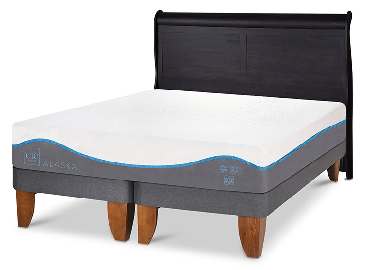JUEGO DE DORMITORIO CIC CAMA EUROPEA ALASKA KING + RESPALDO MIRO NEGRO - 2