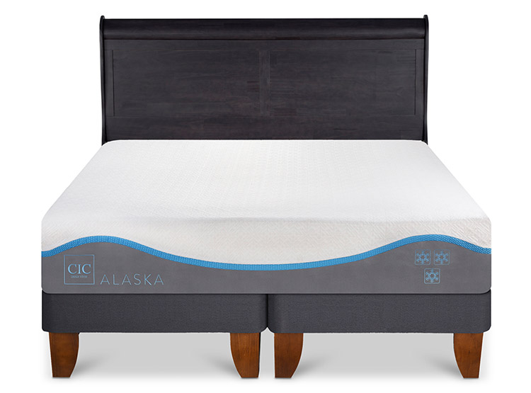 JUEGO DE DORMITORIO CIC CAMA EUROPEA ALASKA KING + RESPALDO MIRO NEGRO - 1