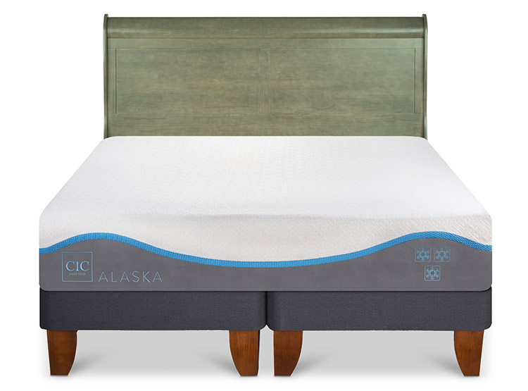 JUEGO DE DORMITORIO CIC CAMA EUROPEA ALASKA KING + RESPALDO MIRO OLIVO - 1