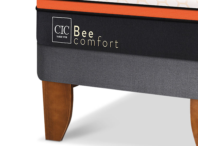 JUEGO DE DORMITORIO CIC CAMA EUROPEA BEE COMFORT BD 2 PLAZAS + RESPALDO MILAN OLIVO - 5