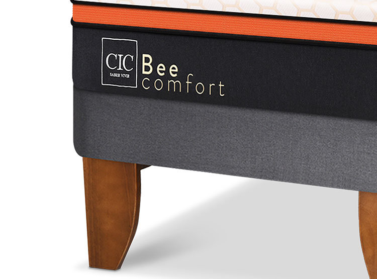 JUEGO DE DORMITORIO CIC CAMA EUROPEA BEE COMFORT BD 2 PLAZAS + RESPALDO MIRO OLIVO - 9