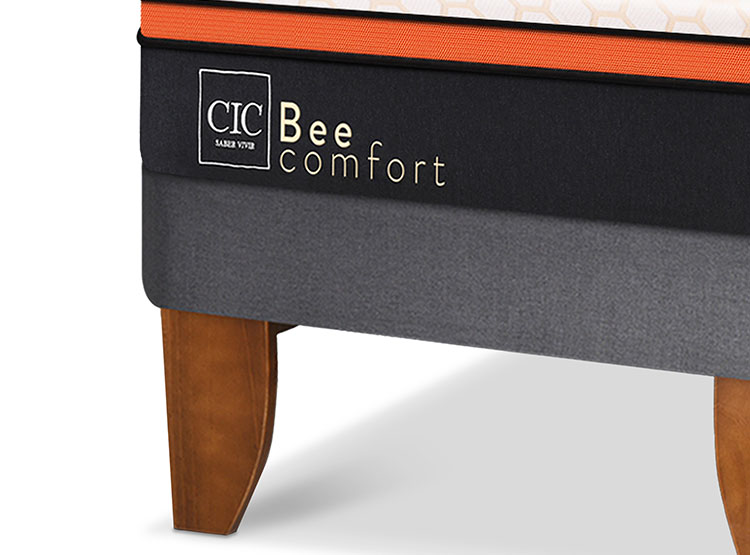JUEGO DE DORMITORIO CIC CAMA EUROPEA BEE COMFORT KING + RESPALDO MILAN OLIVO - 5