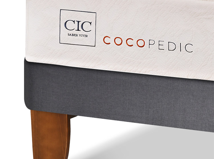 JUEGO DE DORMITORIO CIC CAMA EUROPEA COCOPEDIC KING + RESPALDO MILAN OLIVO - 5