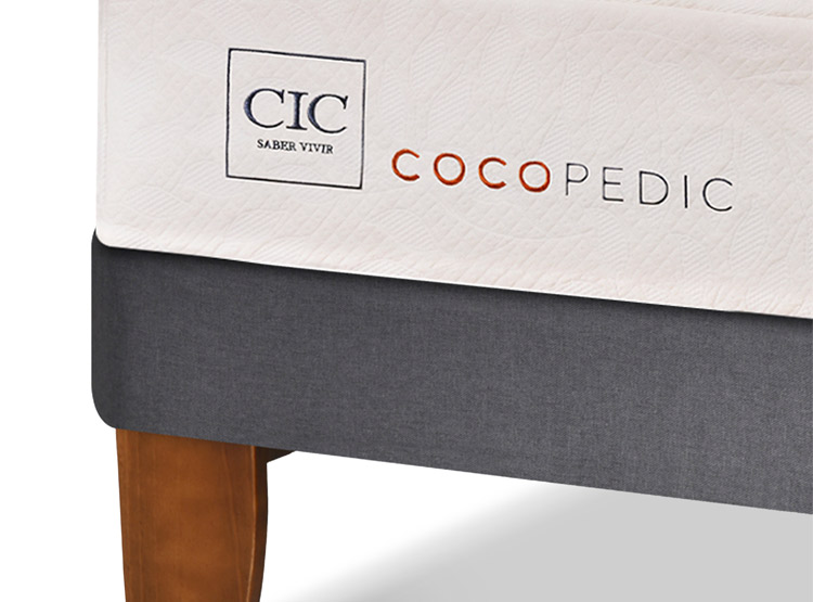 JUEGO DE DORMITORIO CIC CAMA EUROPEA COCOPEDIC KING + RESPALDO MIRO ALPINO - 9