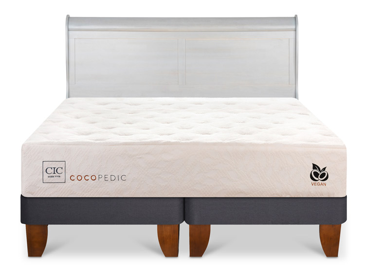 JUEGO DE DORMITORIO CIC CAMA EUROPEA COCOPEDIC KING + RESPALDO MIRO ALPINO - 1