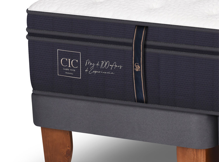 JUEGO DE DORMITORIO CIC CAMA EUROPEA GRAND PREMIUM BD 2 PLAZAS + RESPALDO MIRO MOSTAZA - 4