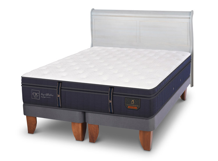 JUEGO DE DORMITORIO CIC CAMA EUROPEA GRAND PREMIUM KING + RESPALDO MIRO ALPINO - 2