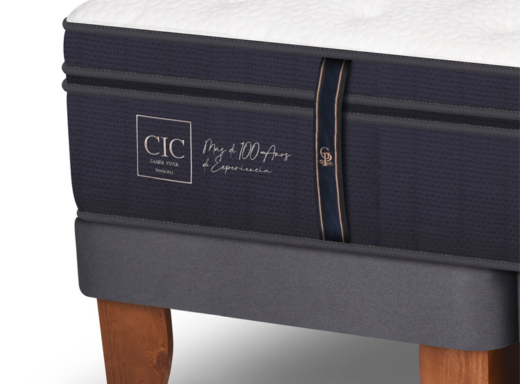JUEGO DE DORMITORIO CIC CAMA EUROPEA GRAND PREMIUM KING + RESPALDO MIRO ALPINO - 8