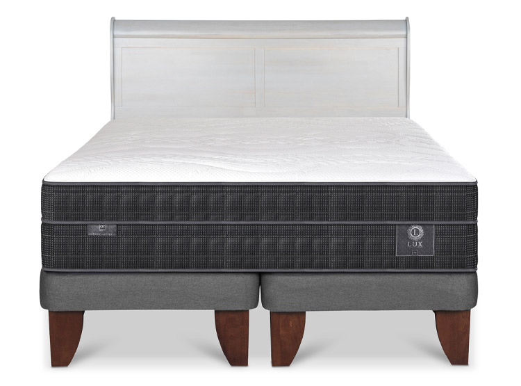 JUEGO DE DORMITORIO CIC CAMA EUROPEA LUX BD 2 PLAZAS + RESPALDO MIRO ALPINO - 1