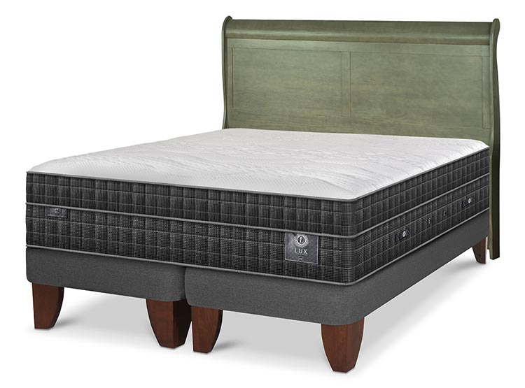 JUEGO DE DORMITORIO CIC CAMA EUROPEA LUX BD 2 PLAZAS + RESPALDO MIRO OLIVO - 2