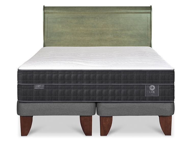 JUEGO DE DORMITORIO CIC CAMA EUROPEA LUX BD 2 PLAZAS + RESPALDO MIRO OLIVO - 1