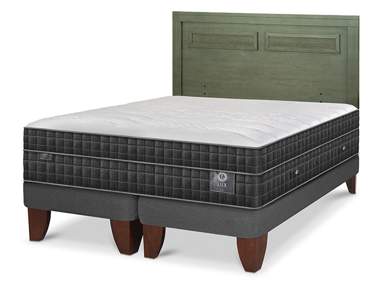 JUEGO DE DORMITORIO CIC CAMA EUROPEA LUX KING + RESPALDO MILAN OLIVO - 2
