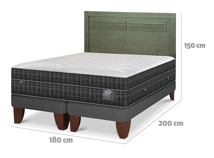 JUEGO DE DORMITORIO CIC CAMA EUROPEA LUX KING + RESPALDO MILAN OLIVO - 3