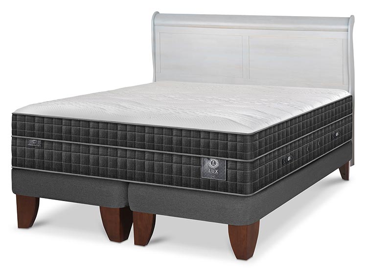 JUEGO DE DORMITORIO CIC CAMA EUROPEA LUX KING + RESPALDO MIRO ALPINO - 2