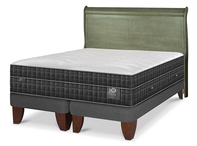 JUEGO DE DORMITORIO CIC CAMA EUROPEA LUX KING + RESPALDO MIRO OLIVO - 2