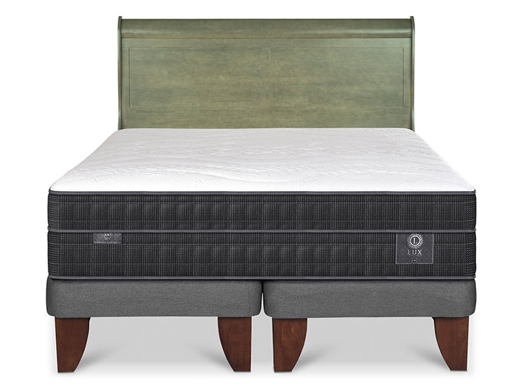 JUEGO DE DORMITORIO CIC CAMA EUROPEA LUX KING + RESPALDO MIRO OLIVO - 1