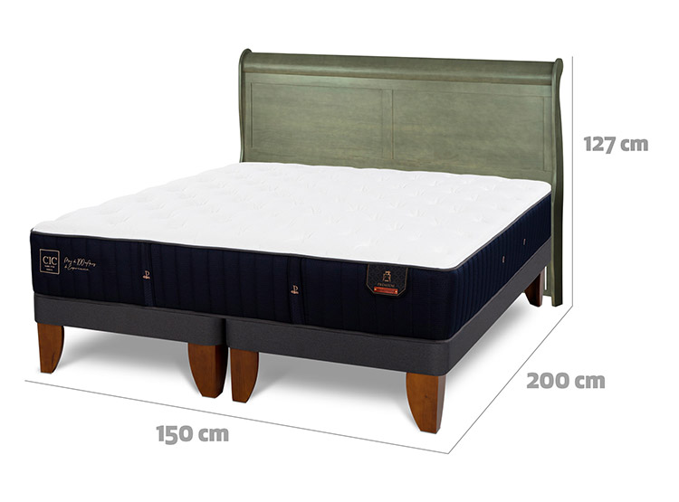 JUEGO DE DORMITORIO CIC CAMA EUROPEA PREMIUM BD 2 PLAZAS + RESPALDO MIRO OLIVO - 3