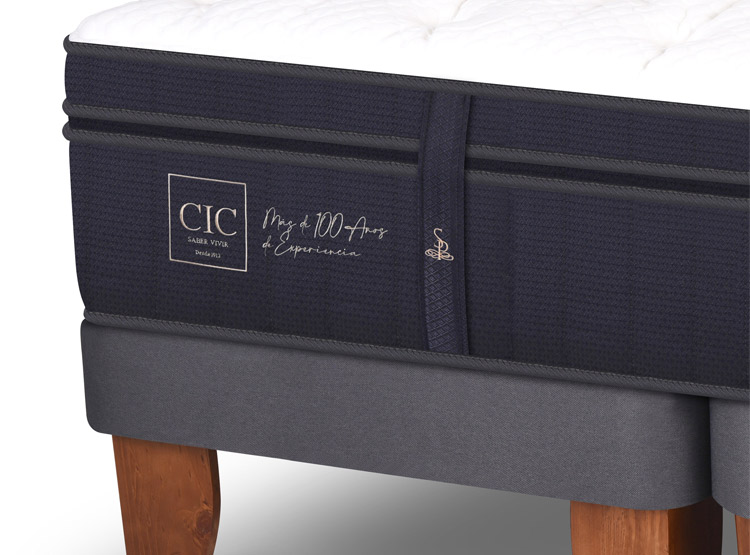 JUEGO DE DORMITORIO CIC CAMA EUROPEA SUPER PREMIUM BD 2 PLAZAS + RESPALDO MIRO MOSTAZA - 4