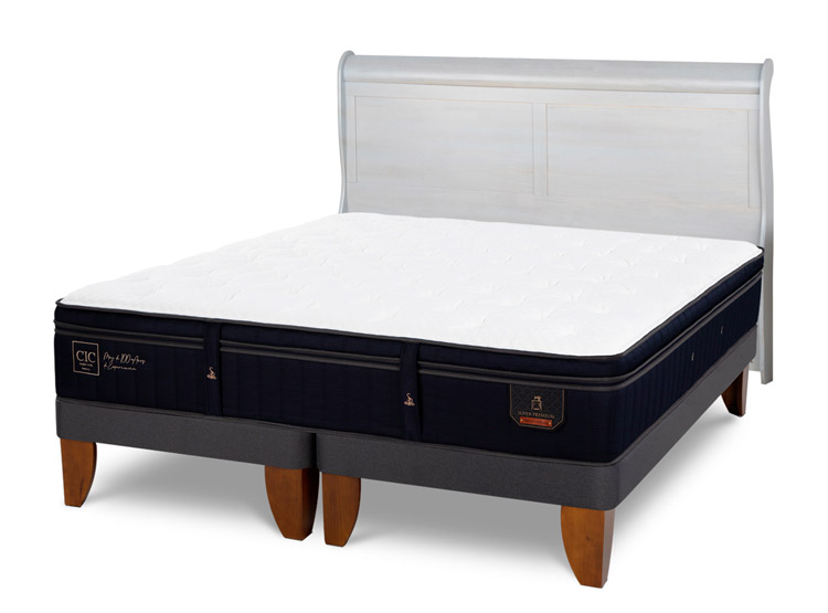 JUEGO DE DORMITORIO CIC CAMA EUROPEA SUPER PREMIUM KING + RESPALDO MIRO ALPINO - 2