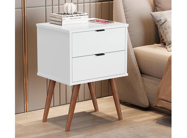 VELADOR BE DESIGN LUXOR 2 CAJONES BLANCO - 5