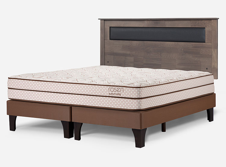 JUEGO DE DORMITORIO ROSEN CAMA EUROPEA AUTONOMY LAND BD 2 PLAZAS + RESPALDO FERRARA - 2