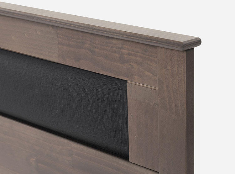 JUEGO DE DORMITORIO ROSEN CAMA EUROPEA INDIE PM 1.5 PLAZAS + RESPALDO FERRARA GRIS - 5