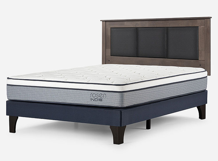 JUEGO DE DORMITORIO ROSEN CAMA EUROPEA INDIE PM BN 2 PLAZAS + RESPALDO RACHEL GRIS - 2
