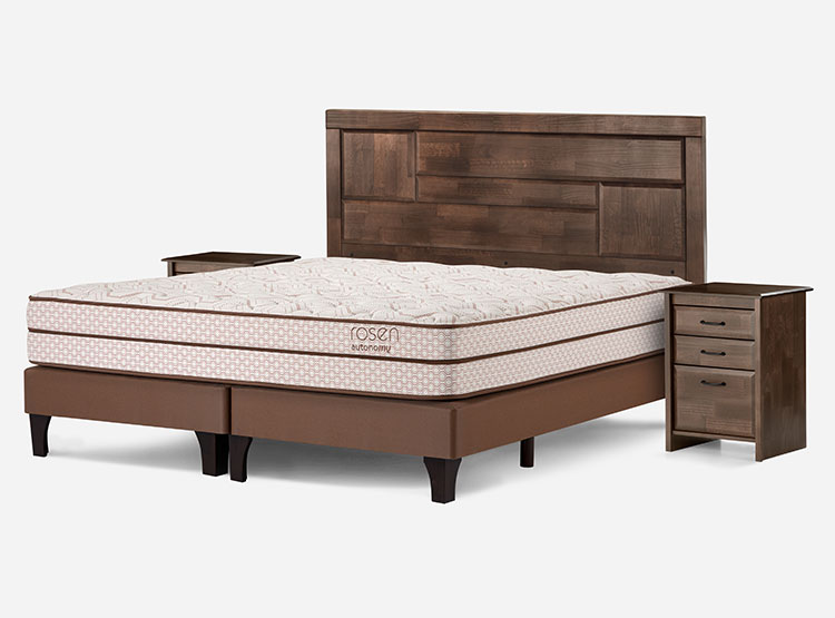 JUEGO DE DORMITORIO ROSEN CAMA EUROPEA AUTONOMY LAND BD 2 PLAZAS + SET DOLCE - 2