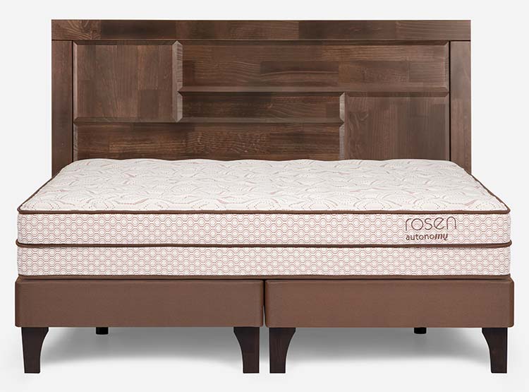 JUEGO DE DORMITORIO ROSEN CAMA EUROPEA AUTONOMY LAND BD 2 PLAZAS + RESPALDO DOLCE - 1