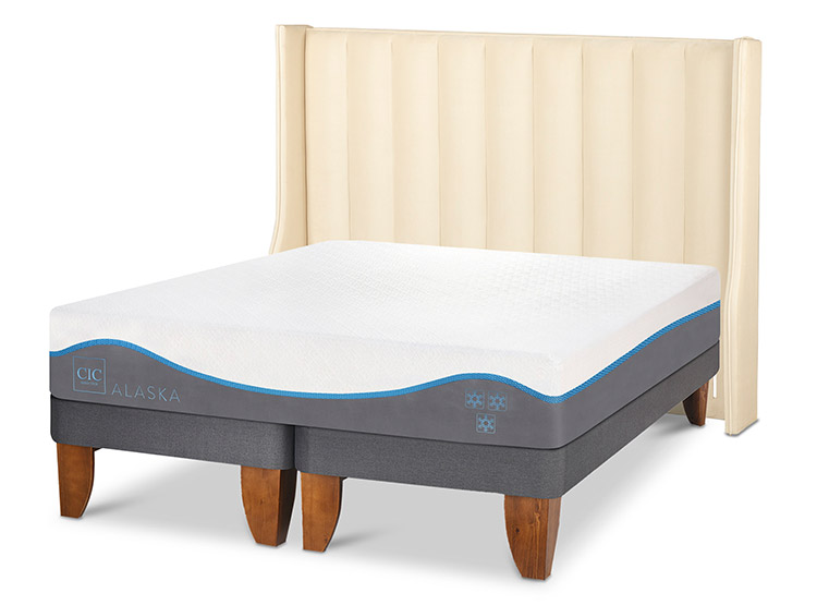 JUEGO DE DORMITORIO CIC CAMA EUROPEA ALASKA KING + RESPALDO PANARO - 2