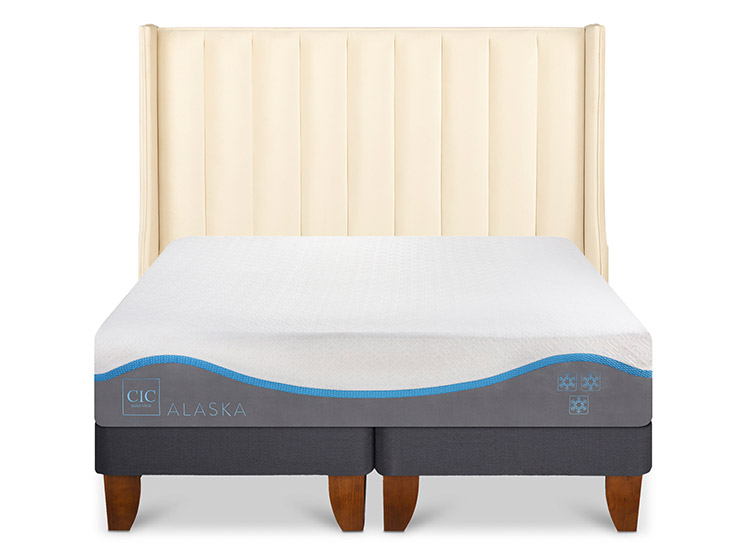 JUEGO DE DORMITORIO CIC CAMA EUROPEA ALASKA KING + RESPALDO PANARO - 1