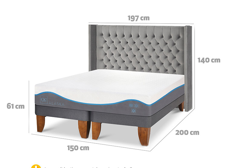 CAMA EUROPEA CIC ALASKA KING + RESPALDO SESIA - 3