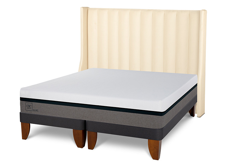 JUEGO DE DORMITORIO CIC CAMA EUROPEA BALANCE SÚPER KING + RESPALDO PANARO - 2